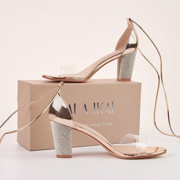 Women's High Heels Gold 9‎ - Picture 4 of 6